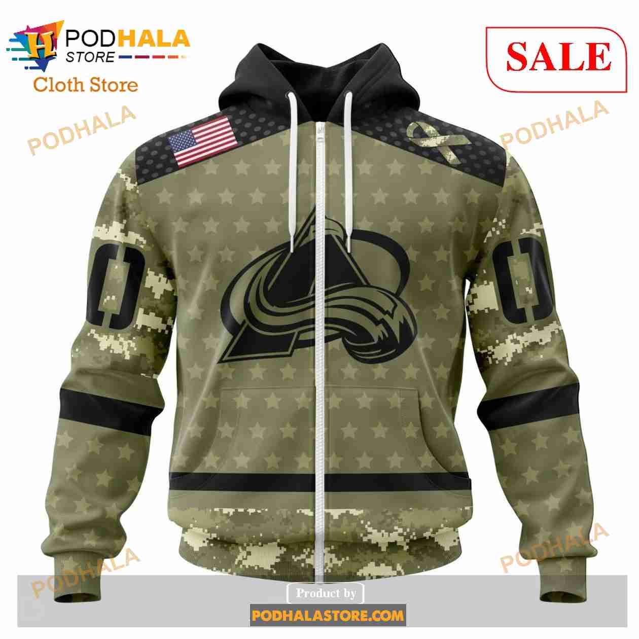 Custom Colorado Avalanche Camo Military Appreciation Sweatshirt NHL Hoodie 3D Custom Colorado Avalanche Camo Military Appreciation Sweatshirt NHL Hoodie 3D
