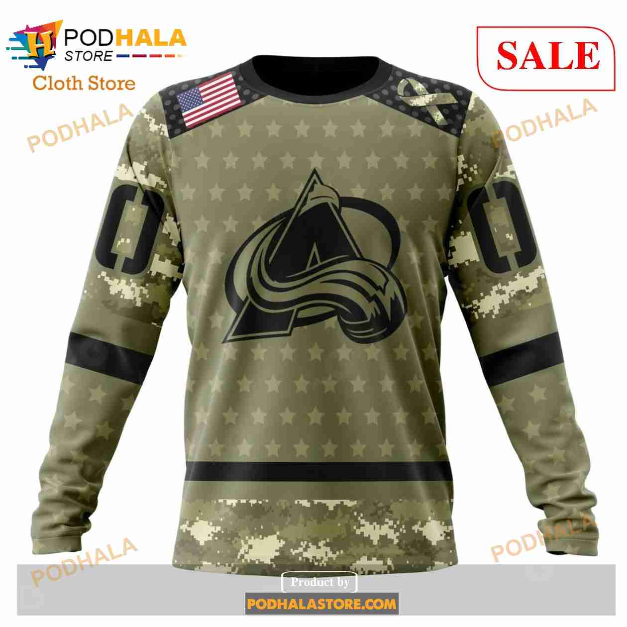 Custom Colorado Avalanche Camo Military Appreciation Sweatshirt NHL Hoodie 3D Custom Colorado Avalanche Camo Military Appreciation Sweatshirt NHL Hoodie 3D