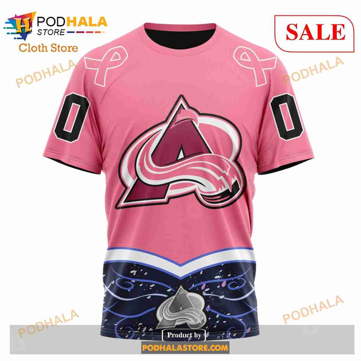 Custom Colorado Avalanche Fights Cancer Sweatshirt NHL Hoodie 3D Custom Colorado Avalanche Fights Cancer Sweatshirt NHL Hoodie 3D