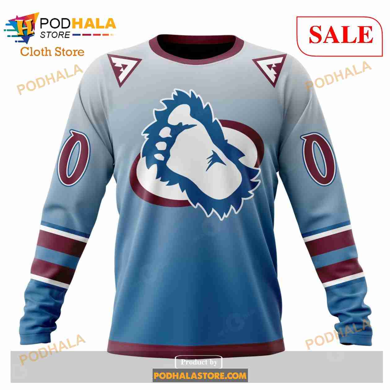 Custom Colorado Avalanche Retro Gradient Design Sweatshirt NHL Hoodie 3D Custom Colorado Avalanche Retro Gradient Design Sweatshirt NHL Hoodie 3D