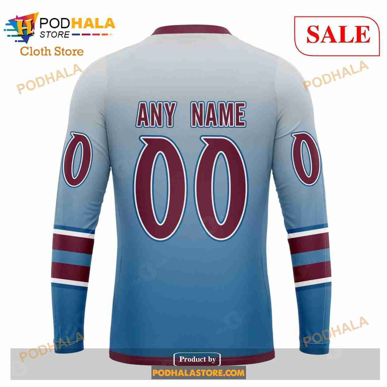 Custom Colorado Avalanche Retro Gradient Design Sweatshirt NHL Hoodie 3D Custom Colorado Avalanche Retro Gradient Design Sweatshirt NHL Hoodie 3D