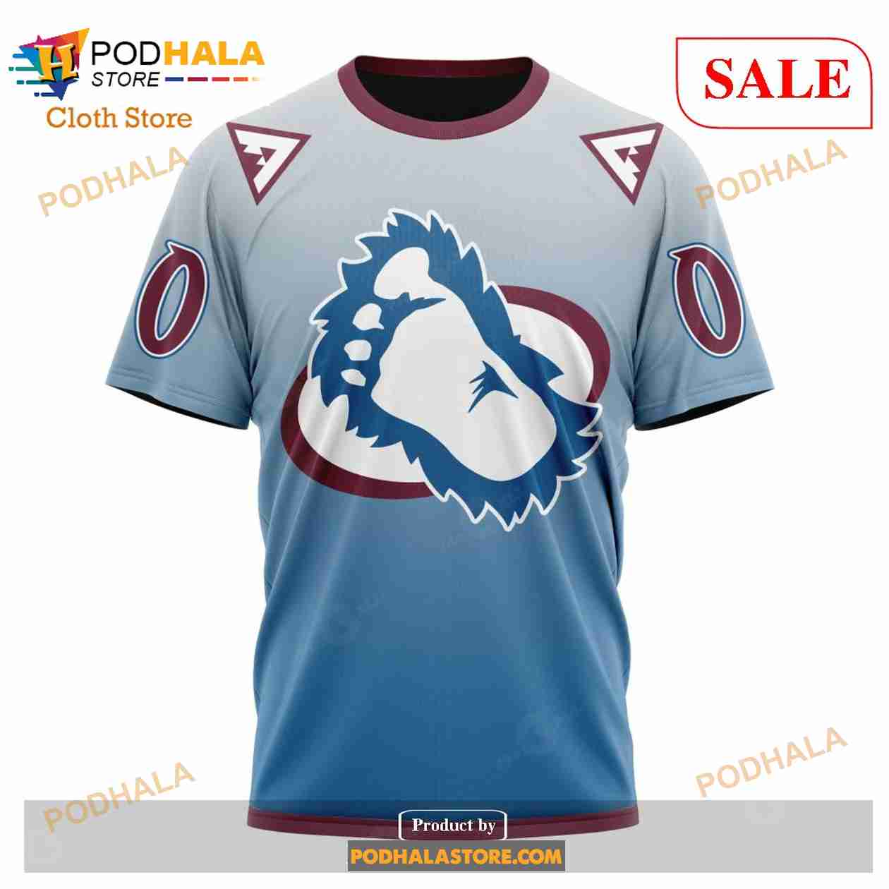 Custom Colorado Avalanche Retro Gradient Design Sweatshirt NHL Hoodie 3D Custom Colorado Avalanche Retro Gradient Design Sweatshirt NHL Hoodie 3D