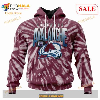 Custom Colorado Avalanche Retro Vintage Tie Dye Sweatshirt NHL Hoodie 3D