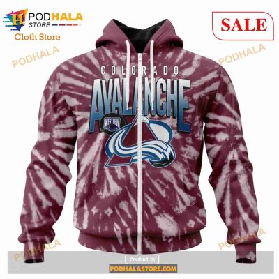 Custom Colorado Avalanche Retro Vintage Tie Dye Sweatshirt NHL Hoodie 3D
