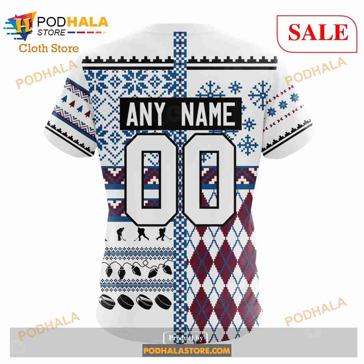 Custom Colorado Avalanche Unisex Christmas Sweatshirt NHL Hoodie 3D Custom Colorado Avalanche Unisex Christmas Sweatshirt NHL Hoodie 3D