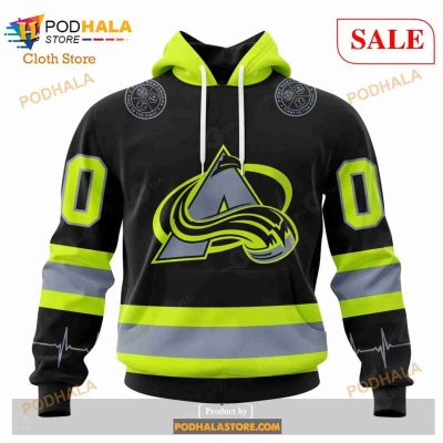 Custom Colorado Avalanche Unisex FireFighter Uniforms Color NHL Hoodie 3D