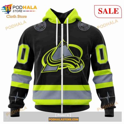 Custom Colorado Avalanche Unisex FireFighter Uniforms Color NHL Hoodie 3D