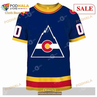 Custom Colorado Rockies Throwback Vintage NHL Hockey Home Sweatshirt Hoodie 3D