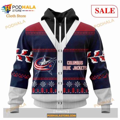 Custom Columbus Blue Jackets Chrismas Season Sweatshirt NHL Hoodie 3D
