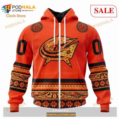 Custom Columbus Blue Jackets National Day For Truth And Reconciliation NHL Hoodie 3D