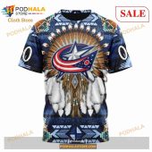 Custom Columbus Blue Jackets Native Costume Sweatshirt Nhl Hoodie 3d 6.jpg - demo10