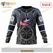 Custom Columbus Blue Jackets Norse Viking Symbols Sweatshirt Nhl Hoodie 3d 6.jpg - demo10