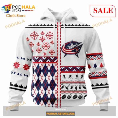 Custom Columbus Blue Jackets Unisex Christmas Sweatshirt NHL Hoodie 3D