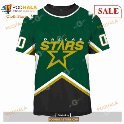 Custom Dallas Stars 1999 Throwback Vintage NHL Away Sweatshirt Hoodie 3D