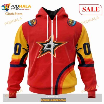 Custom Dallas Stars ALL Star Sunset Sweatshirt NHL Hoodie 3D