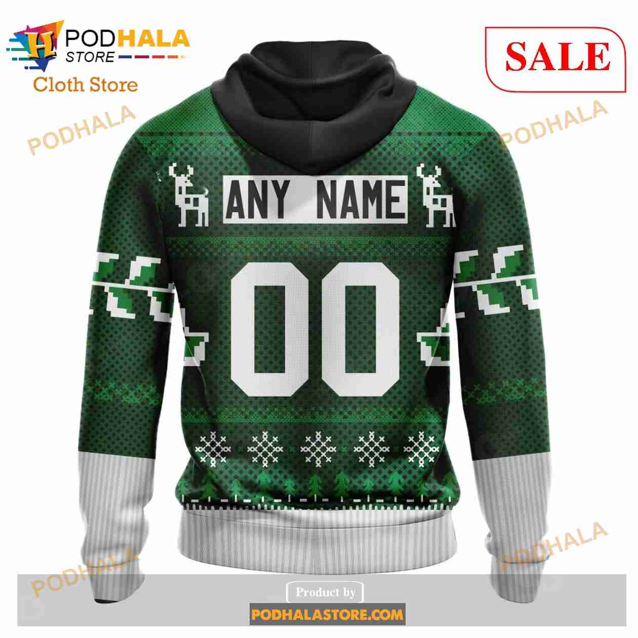 Custom Dallas Stars Chrismas Season Sweatshirt NHL Hoodie 3D Custom Dallas Stars Chrismas Season Sweatshirt NHL Hoodie 3D