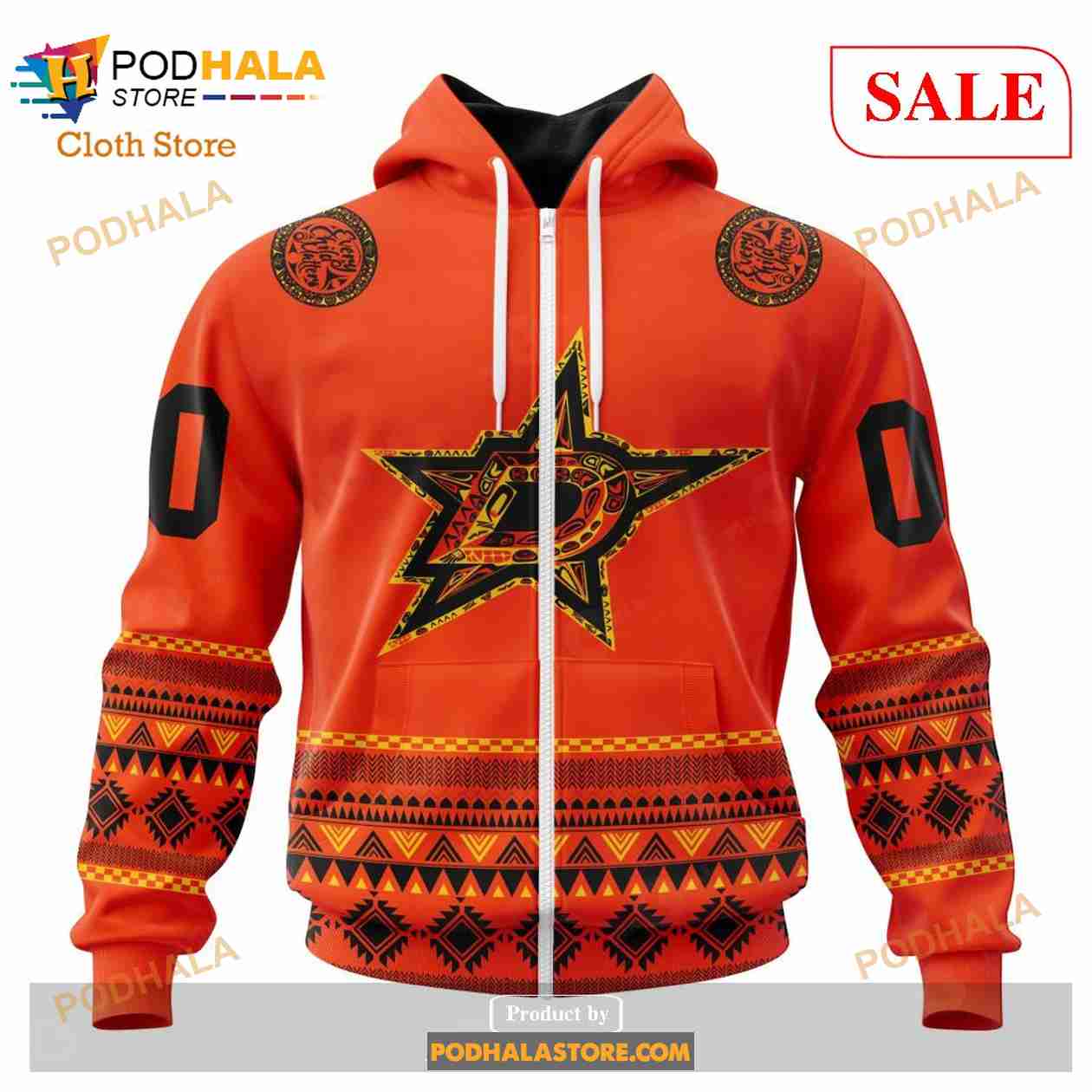 Custom Dallas Stars National Day For Truth And Reconciliation NHL Hoodie 3D Custom Dallas Stars National Day For Truth And Reconciliation NHL Hoodie 3D