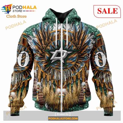 Custom Dallas Stars Native Costume Design Sweatshirt NHL Hoodie 3D