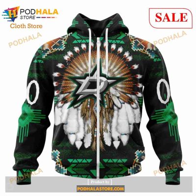 Custom Dallas Stars Native Costume Sweatshirt NHL Hoodie 3D