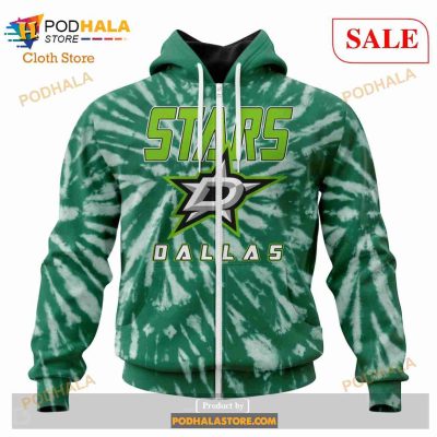 Custom Dallas Stars Retro Vintage Tie Dye Sweatshirt NHL Hoodie 3D