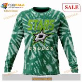 Custom Dallas Stars Retro Vintage Tie Dye Sweatshirt Nhl Hoodie 3d 4.jpg - demo10
