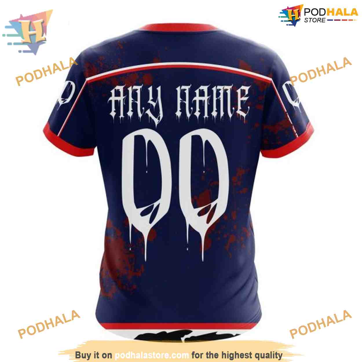 Custom Design Jersey Halloween NHL Columbus Blue Jackets Hoodie 3D Custom Design Jersey Halloween NHL Columbus Blue Jackets Hoodie 3D