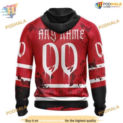 Custom Design Jersey With Your Ribs For Halloween NHL Carolina Hurricanes Hoodie 3D