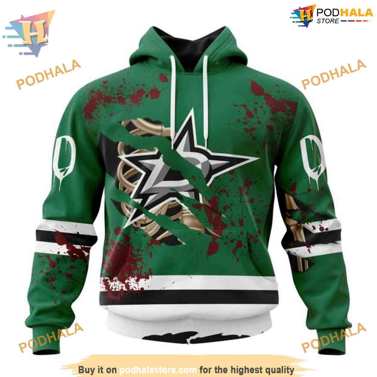 Custom Design Jersey With Your Ribs For Halloween NHL Dallas Stars Hoodie 3D Custom Design Jersey With Your Ribs For Halloween NHL Dallas Stars Hoodie 3D