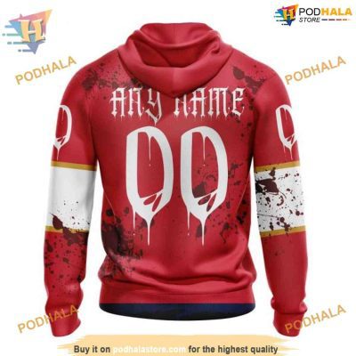 Custom Design Jersey With Your Ribs For Halloween NHL Florida Panthers Hoodie 3D