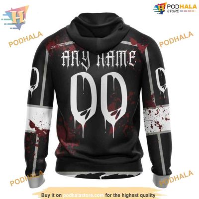 Custom Design Jersey With Your Ribs For Halloween NHL Los Angeles Kings Hoodie 3D