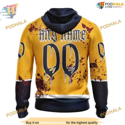 Custom Design Jersey With Your Ribs For Halloween NHL Nashville Predators Hoodie 3D