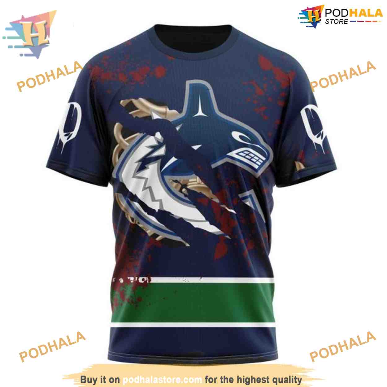 Custom Design Jersey With Your Ribs For Halloween NHL Vancouver Canucks Hoodie 3D Custom Design Jersey With Your Ribs For Halloween NHL Vancouver Canucks Hoodie 3D