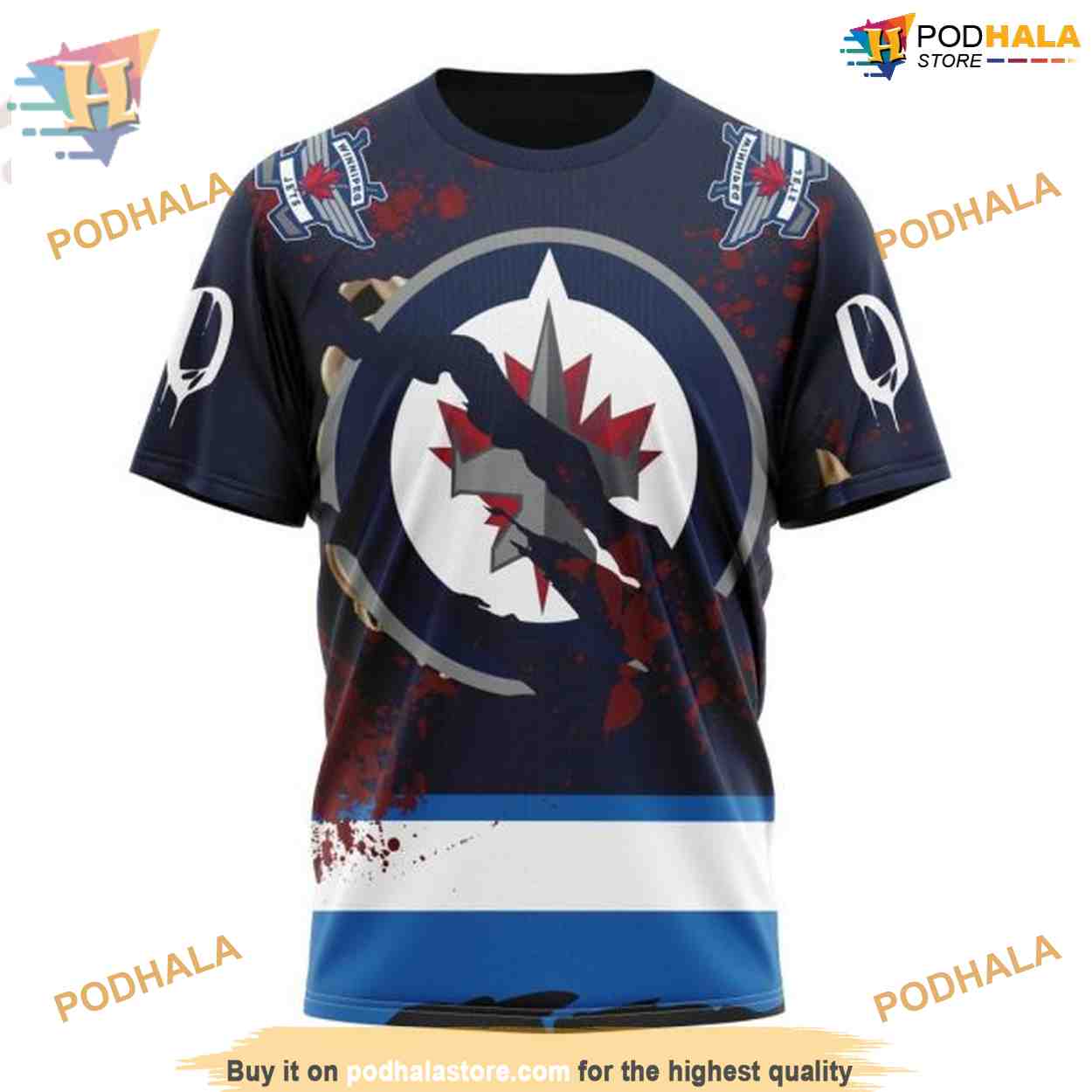Custom Design Jersey With Your Ribs For Halloween NHL Winnipeg Jets Hoodie 3D Custom Design Jersey With Your Ribs For Halloween NHL Winnipeg Jets Hoodie 3D