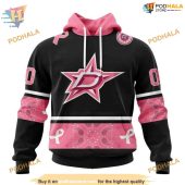 Custom Design We Wear Pink Breast Cancer Nhl Dallas Stars Hoodie 3d 1.jpg - demo10