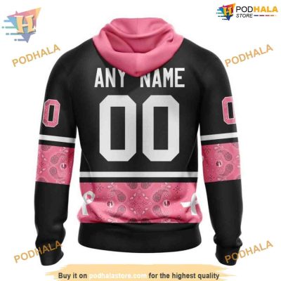 Custom Design WE WEAR PINK BREAST CANCER NHL New York Islanders Hoodie 3D