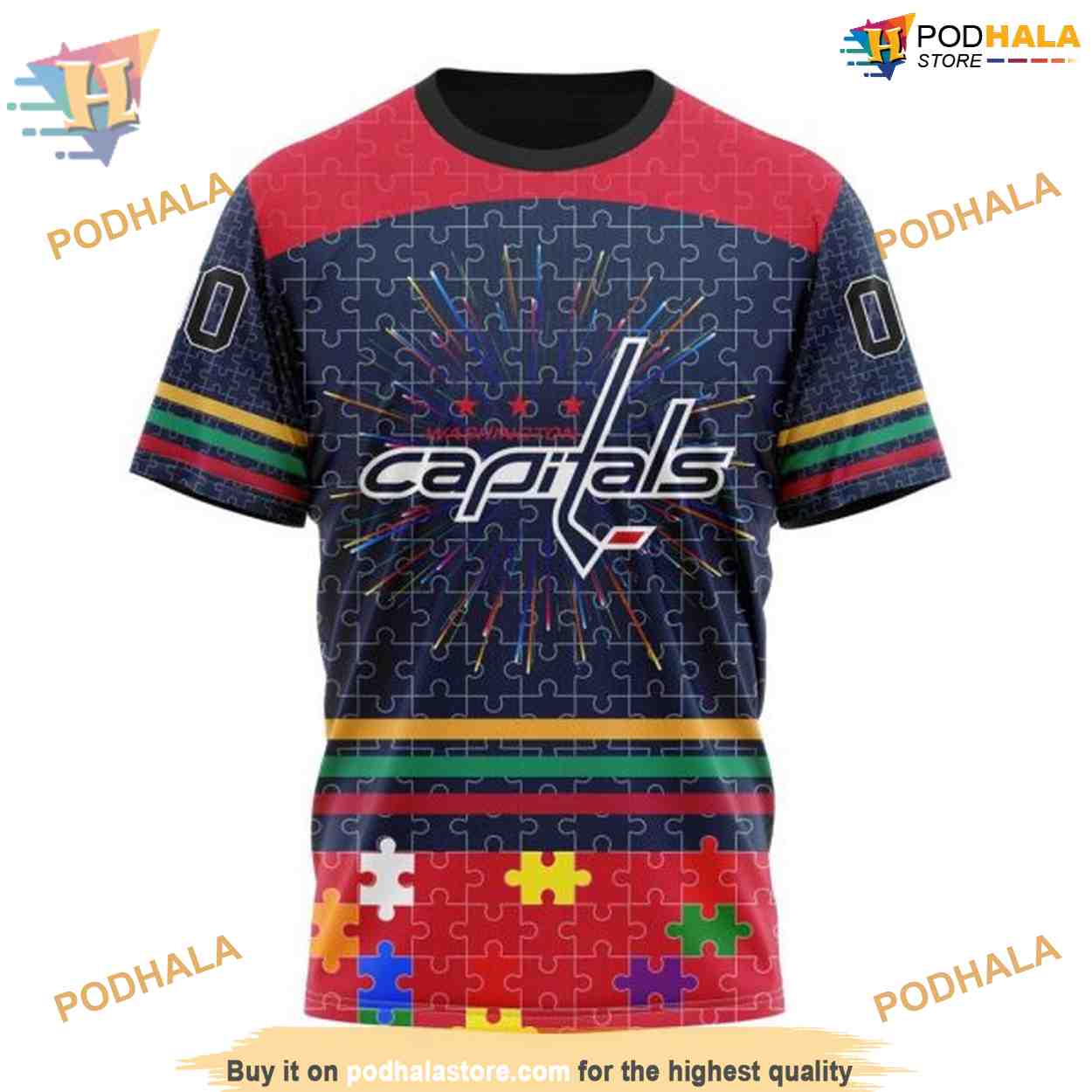 Custom Design With Fearless Aganst Autism Concept NHL Washington Capitals Hoodie 3D Custom Design With Fearless Aganst Autism Concept NHL Washington Capitals Hoodie 3D