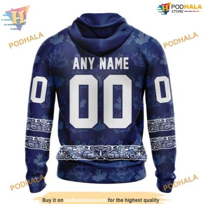 Custom Design With Native Pattern Full Printed NHL Toronto Maple Leafs Hoodie 3D