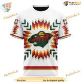 Custom Design With Native Pattern Nhl Minnesota Wild Hoodie 3d 3.jpg - demo10
