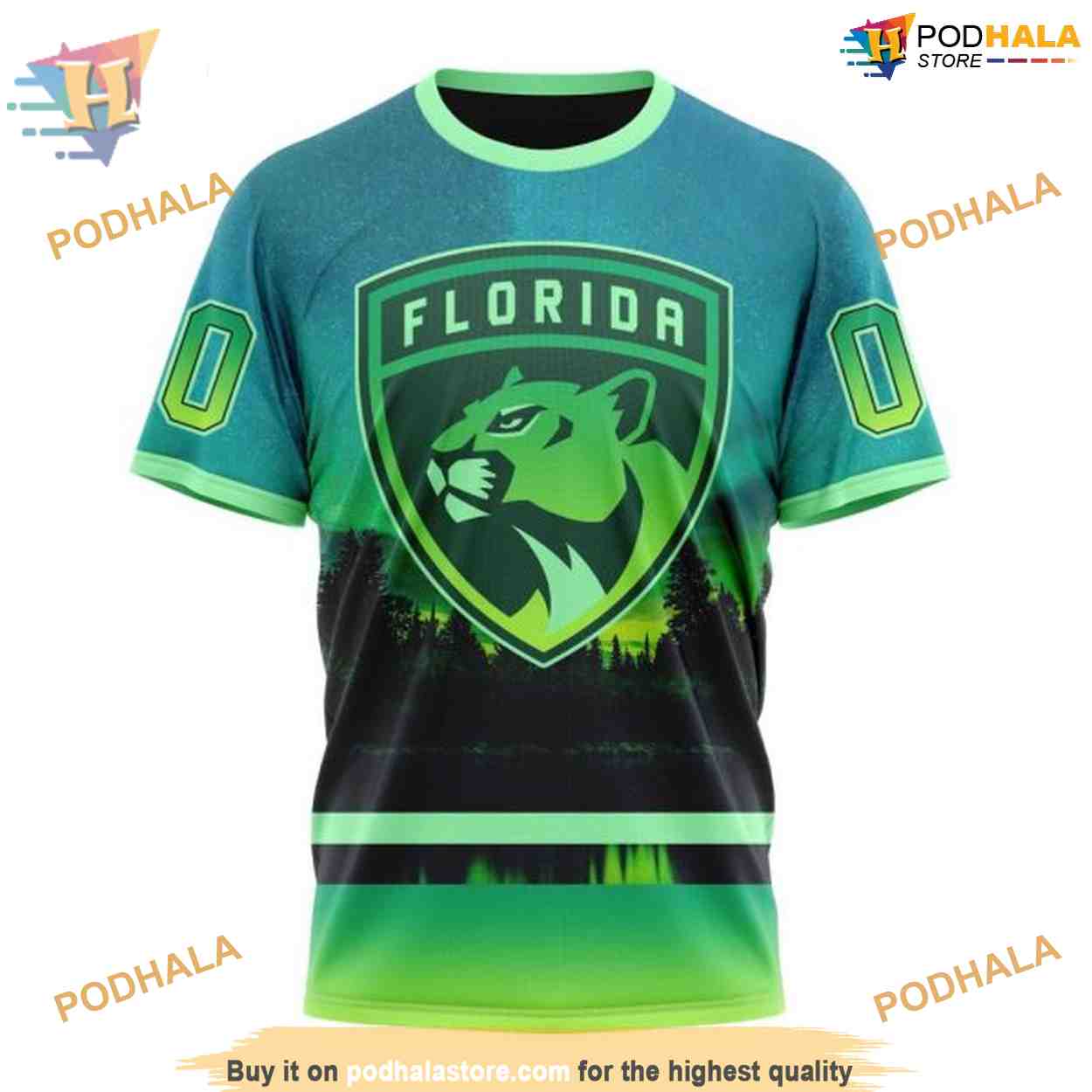 Custom Design With Northern Light Full Printed NHL Florida Panthers Hoodie 3D Custom Design With Northern Light Full Printed NHL Florida Panthers Hoodie 3D