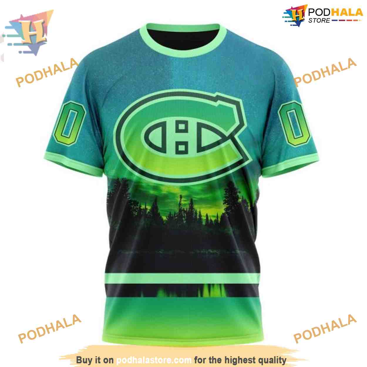 Custom Design With Northern Light Full Printed NHL Montreal Canadiens Hoodie 3D Custom Design With Northern Light Full Printed NHL Montreal Canadiens Hoodie 3D