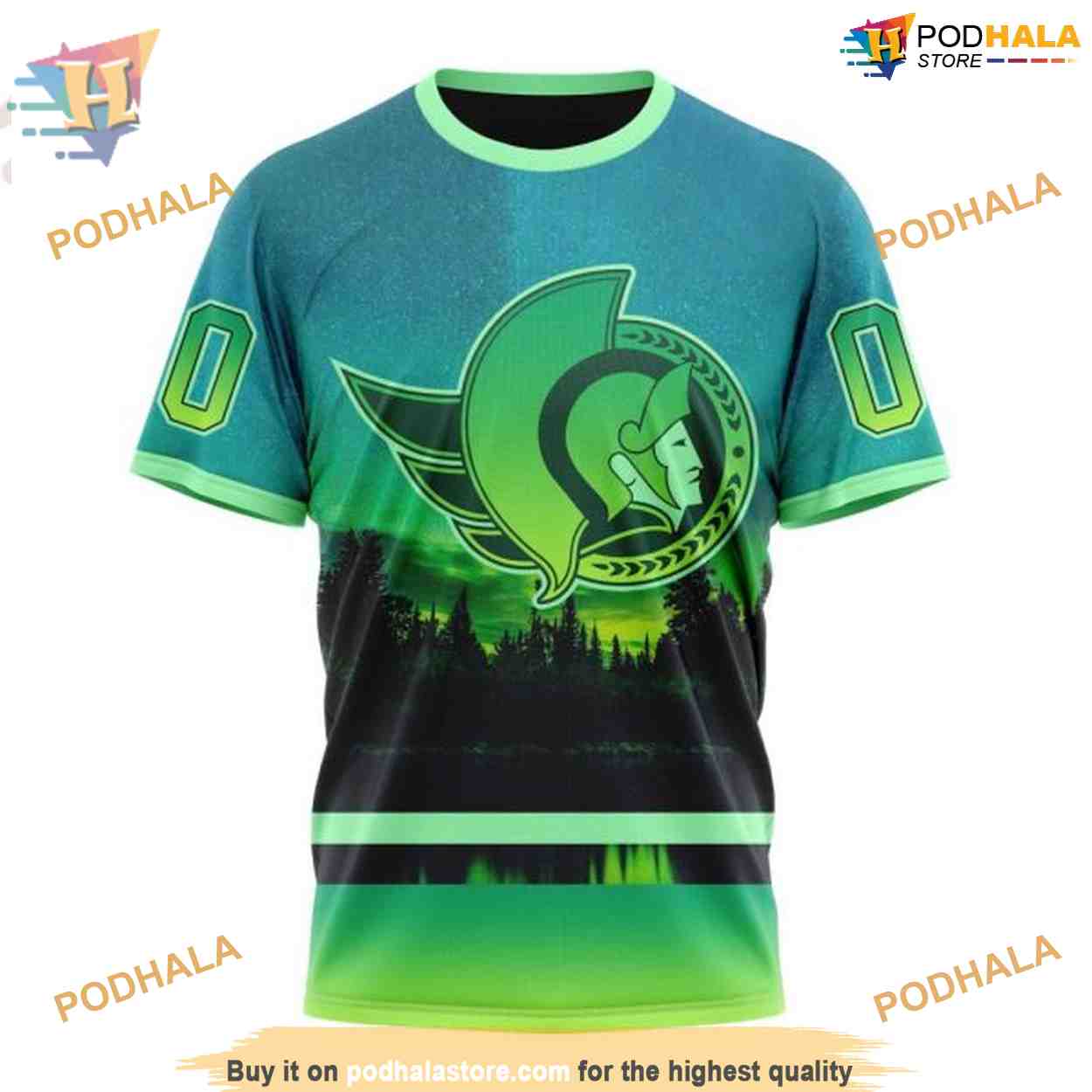 Custom Design With Northern Light Full Printed NHL Ottawa Senators Hoodie 3D Custom Design With Northern Light Full Printed NHL Ottawa Senators Hoodie 3D