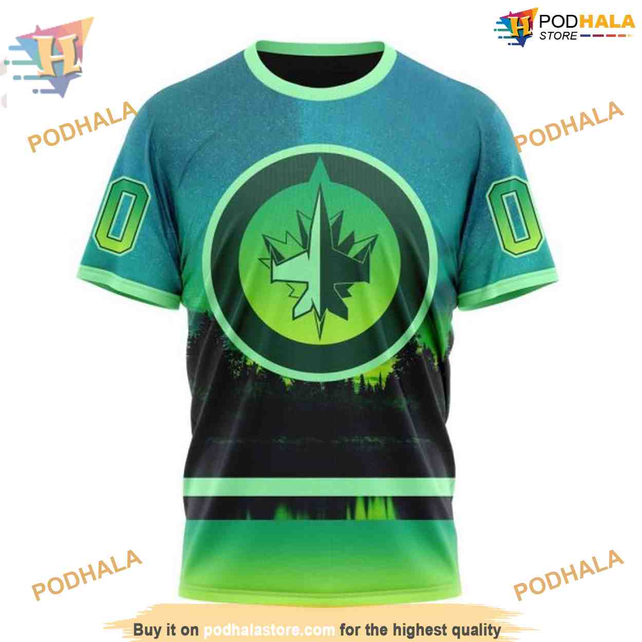 Custom Design With Northern Light Full Printed NHL Winnipeg Jets Hoodie 3D Custom Design With Northern Light Full Printed NHL Winnipeg Jets Hoodie 3D