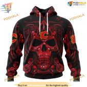 Custom Design With Skull Art Nhl Calgary Flames Hoodie 3d Sweatshirt 1.jpg - demo10