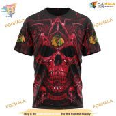 Custom Design With Skull Art Nhl Chicago Blackhawks Hoodie 3d 3.jpg - demo10