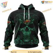 Custom Design With Skull Art Nhl Minnesota Wild Hoodie 3d 1.jpg - demo10