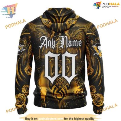 Custom Design With Skull Art NHL Pittsburgh Penguins Hoodie 3D