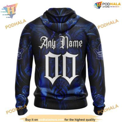 Custom Design With Skull Art NHL Toronto Maple Leafs Hoodie 3D