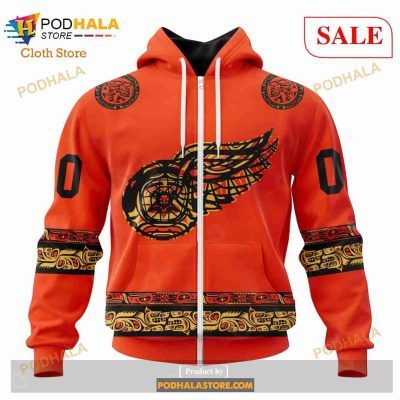 Custom Detroit Red Wings National Day For Truth And Reconciliation NHL Hoodie 3D