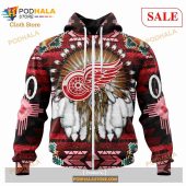 Custom Detroit Red Wings Native Costume Sweatshirt Nhl Hoodie 3d 2.jpg - demo10