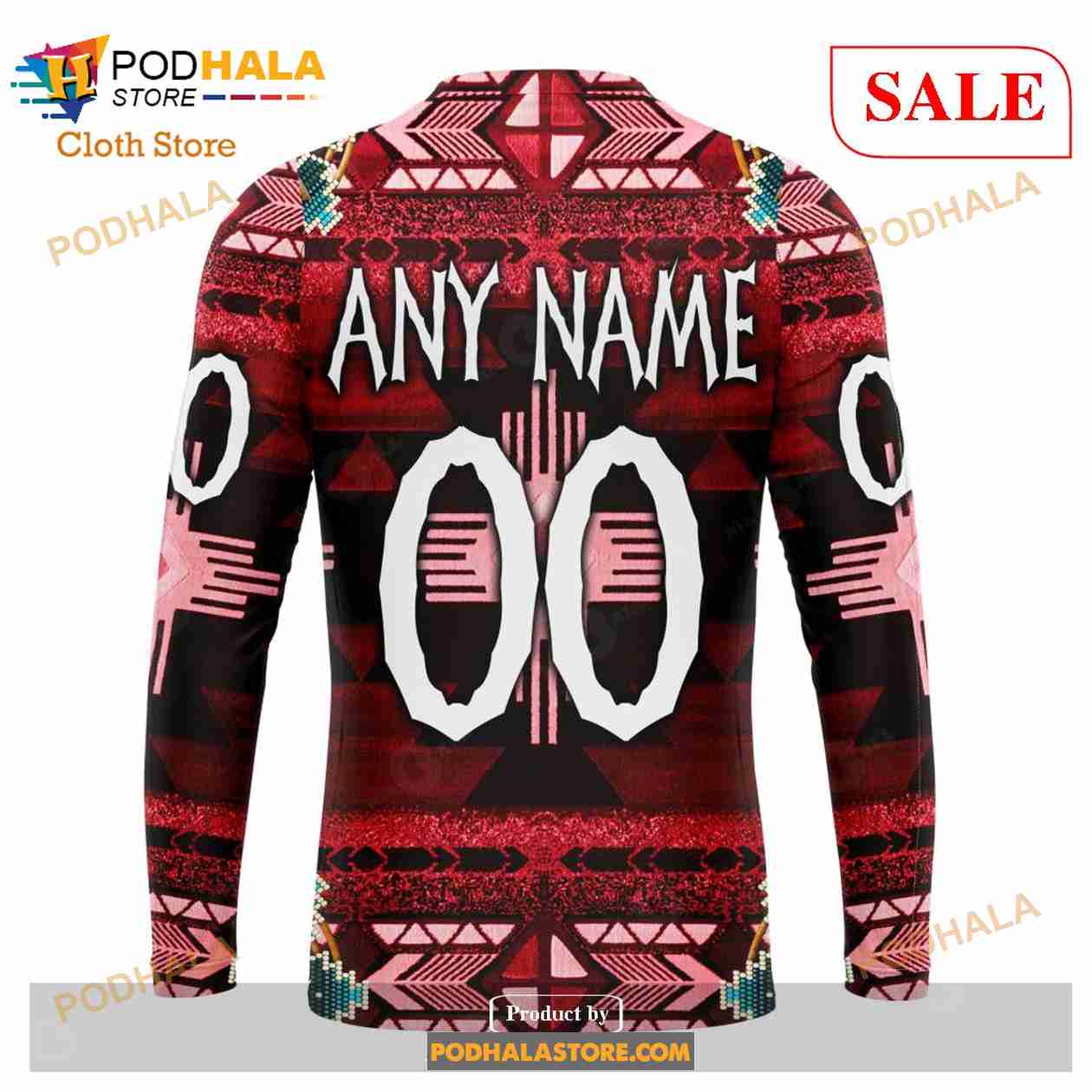Custom Detroit Red Wings Native Costume Sweatshirt NHL Hoodie 3D Custom Detroit Red Wings Native Costume Sweatshirt NHL Hoodie 3D